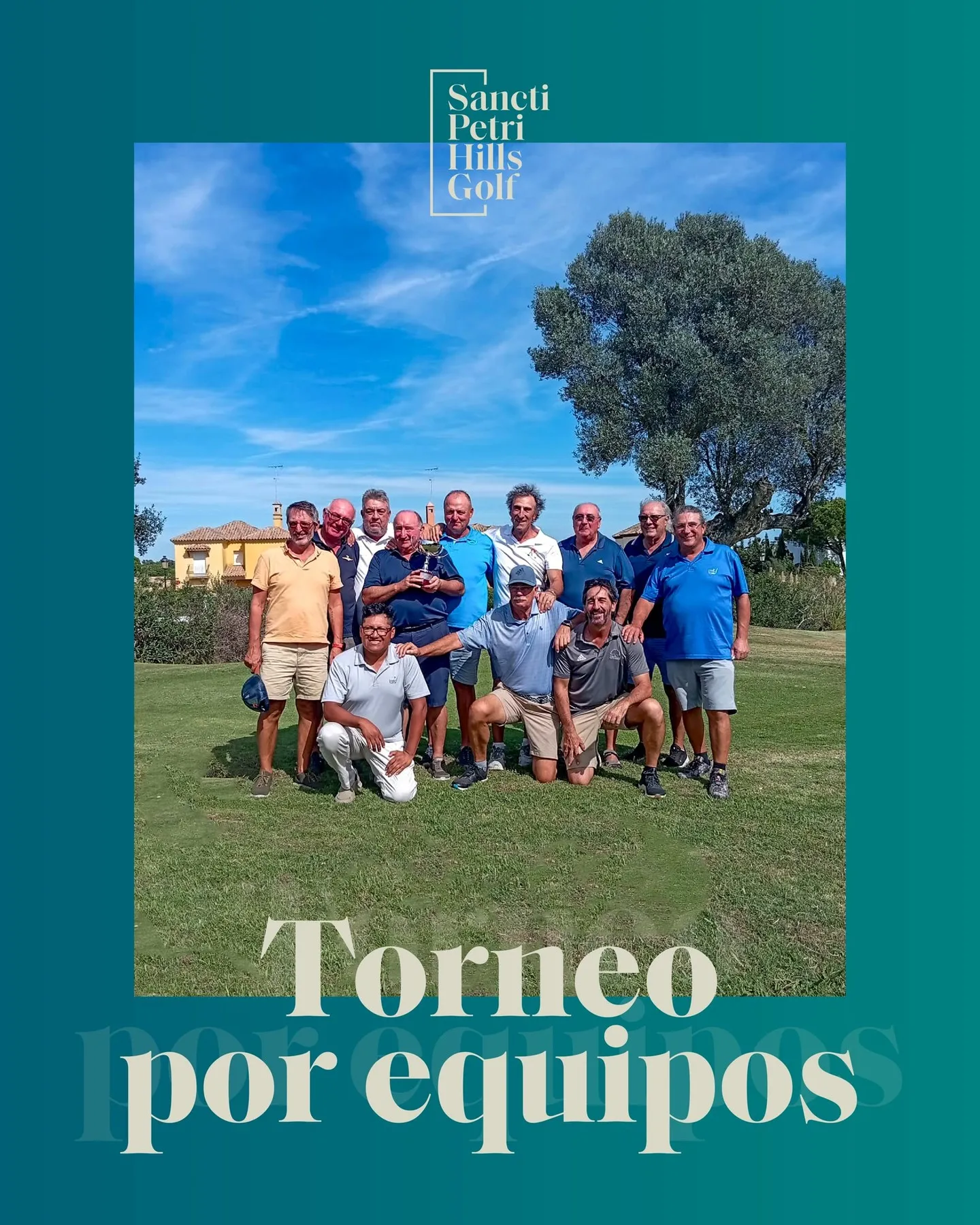 Equipo con el trofeo del torneo por equipos de Sancti Petri Hills Golf